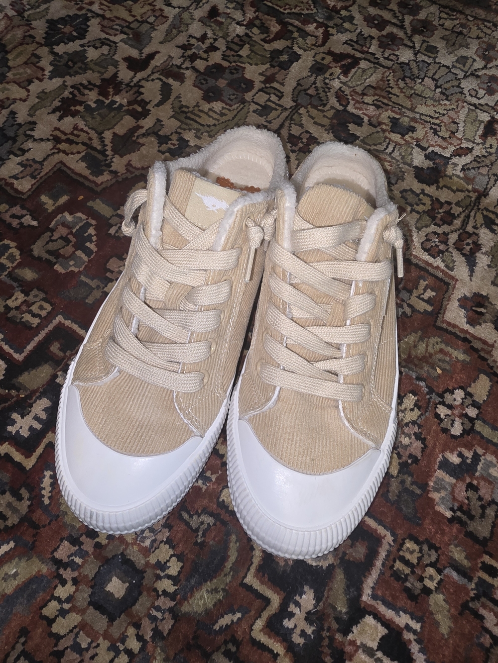 Rocket Dog Cheery Natural Corduroy Mule Sneakers NWOB